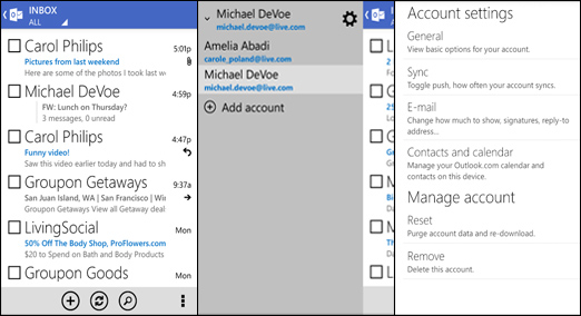 Forrás: Google Play Outlook.com Android