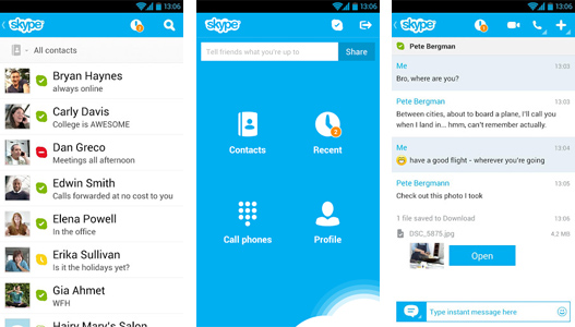Forrás: Google Play Skype