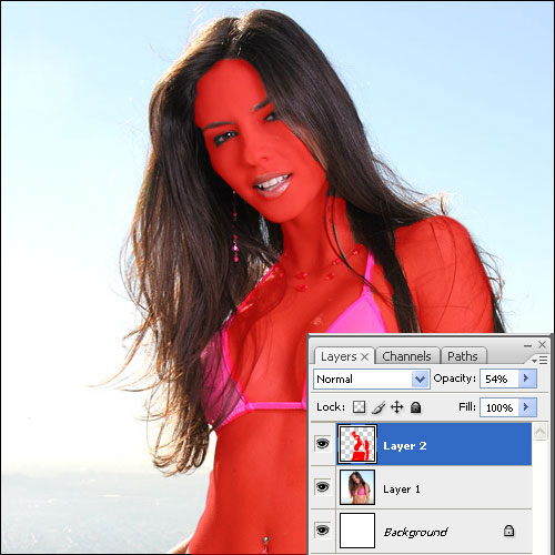 Modellünk így fog kinézni pirosra festett bÅrrel Modellünk így fog kinézni pirosra festett bÅrrel