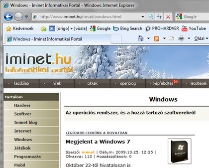 Internet Explorer 8 Internet Explorer 8