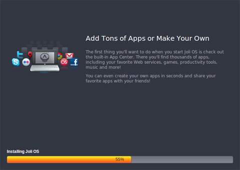 Jolicloud telepítés
