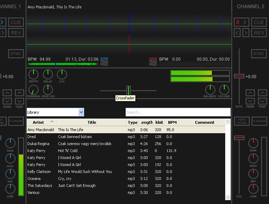 A Mixx felhasználói felülete kicsit puritán
