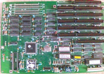 A 286-os alaplap a ráforrasztott processzorral